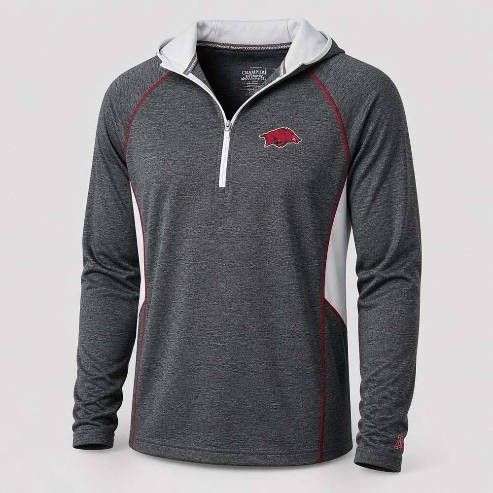 Campus Heritage Arkansas Razorbacks Quarter-Zip Hooded Pullover Jacket